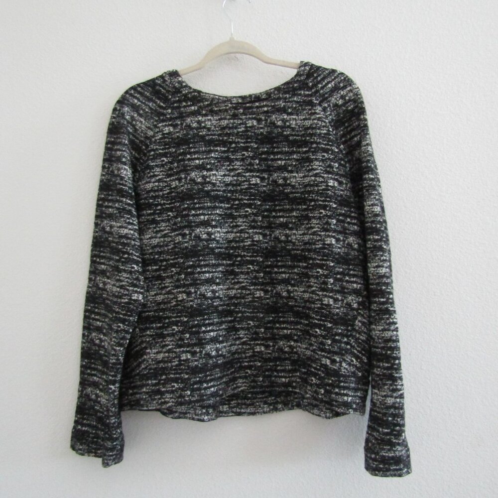 Banana Republic Women's Sweater Large Heather Black Classic Casual Preppy